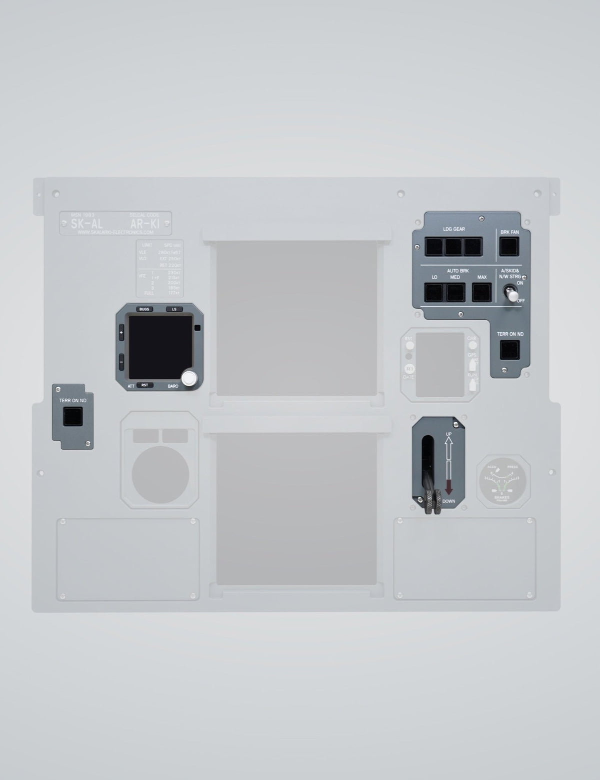 A32X - MIP Panel Package (Std) - Single Seater - SKALARKI electronics Ltd