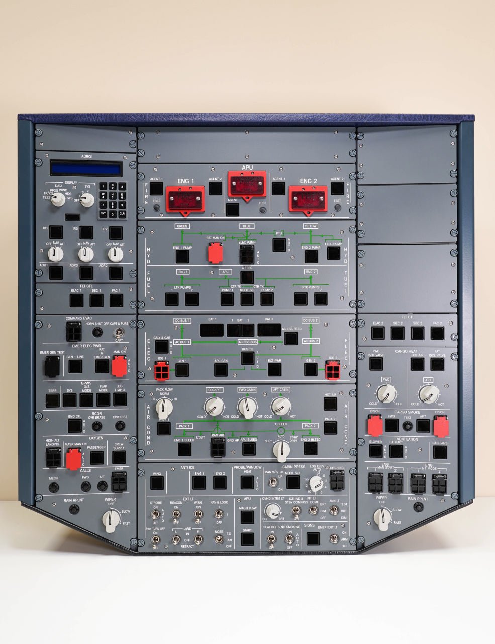 Airbus A320 FWD overhead panel by SKALARKI electronics HOMELine for professional and home flight simulators.