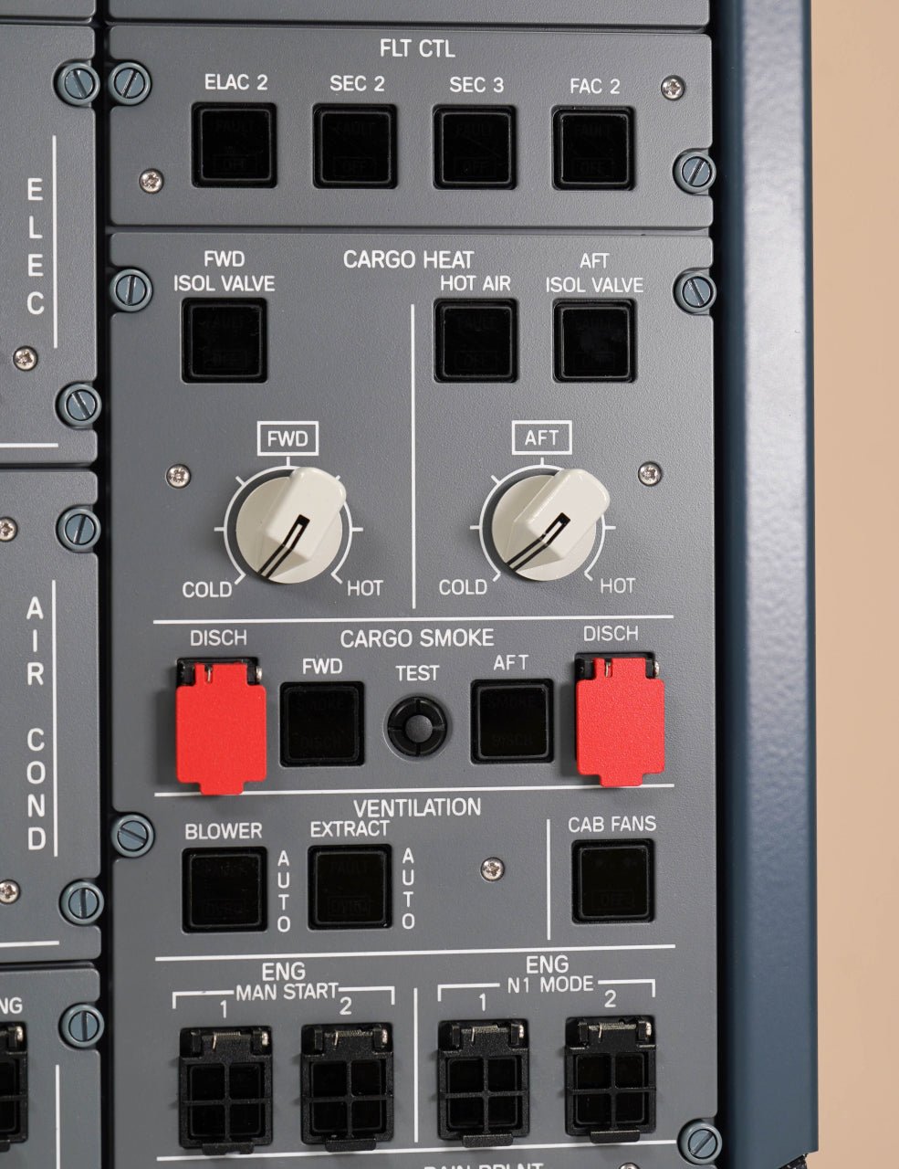 Replica Airbus A320 FWD overhead panel – SKALARKI electronics HOMELine solution for home and training use