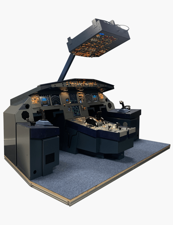 Airbus A320 HOMELine Dual Trainer by SKALARKI Electronics, front view for professional and home flight simulation